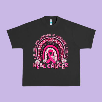Heal Cancer Rainbow Urban Heavy Tee Designed By Jahusdesignshop