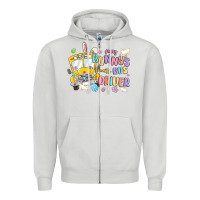 Dove Grey every bunny's favorite bus driver malia Zipper Hoodie - MaliasSmallBusiness