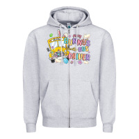 Heather Grey every bunny's favorite bus driver malia Zipper Hoodie - MaliasSmallBusiness