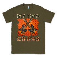 Army Green my dad rock Classic Tee - Artiststas