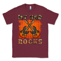 Burgundy my dad rock Classic Tee - Artiststas