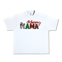 White merry mama Urban Heavy Tee - BarkalooDesign