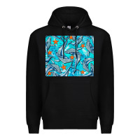 Black humpback whale mousepad Premium Hoodie - BarkalooDesign