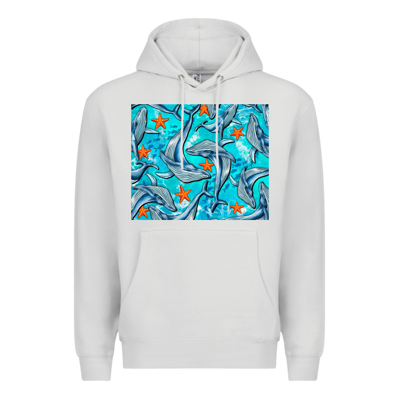 Humpback Whale Mousepad Premium Hoodie by BarkalooDesign | Teevron
