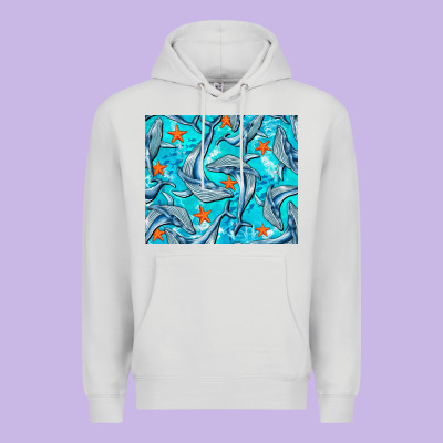 Humpback Whale Mousepad Premium Hoodie Designed By Barkaloodesign