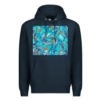 Navy humpback whale mousepad Premium Hoodie - BarkalooDesign