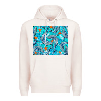 Pale Pink humpback whale mousepad Premium Hoodie - BarkalooDesign