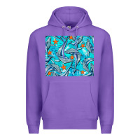 Purple humpback whale mousepad Premium Hoodie - BarkalooDesign