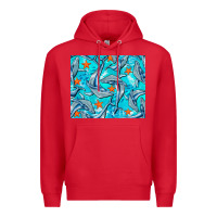Red humpback whale mousepad Premium Hoodie - BarkalooDesign