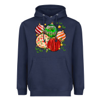 Navy merry christmas tree ball Heavyweight Hoodie - MaliasSmallBusiness
