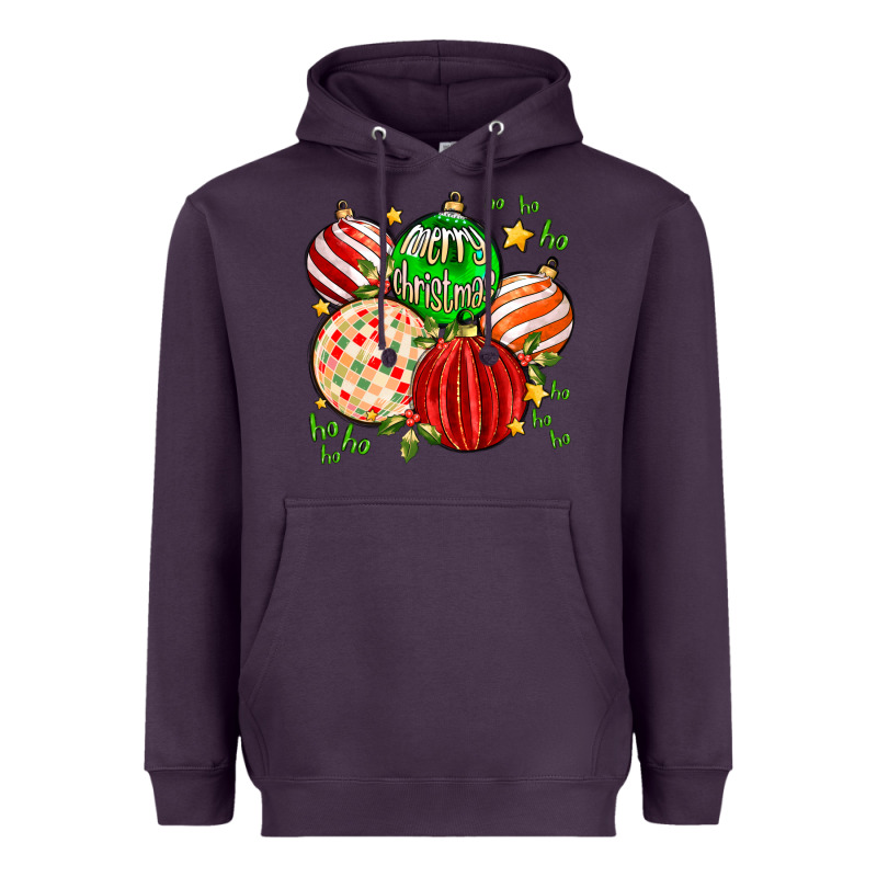 Merry Christmas Tree Ball Heavyweight Hoodie by MaliasSmallBusiness | Teevron