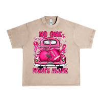 French Oak breast cancer no one fights alone truck football Urban Heavy Tee - JahusDesignShop