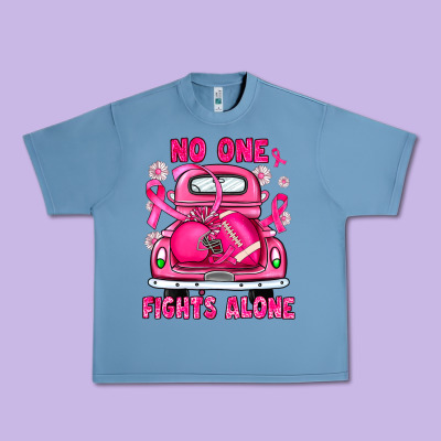 Breast Cancer No One Fights Alone Truck Football Urban Heavy Tee Designed By Jahusdesignshop
