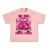 Salmon breast cancer no one fights alone truck football Urban Heavy Tee - JahusDesignShop