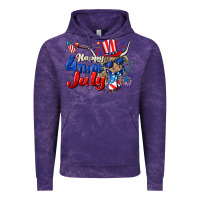 Cloud Purple Happy 4th of July cow Vintage Hoodie - CowGirlArtShop