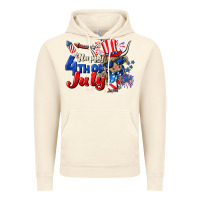 Vintage Artic Happy 4th of July cow Vintage Hoodie - CowGirlArtShop