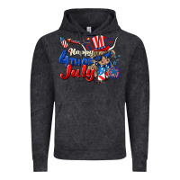 Vintage Black Happy 4th of July cow Vintage Hoodie - CowGirlArtShop