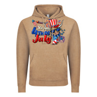 Vintage Coffee Happy 4th of July cow Vintage Hoodie - CowGirlArtShop