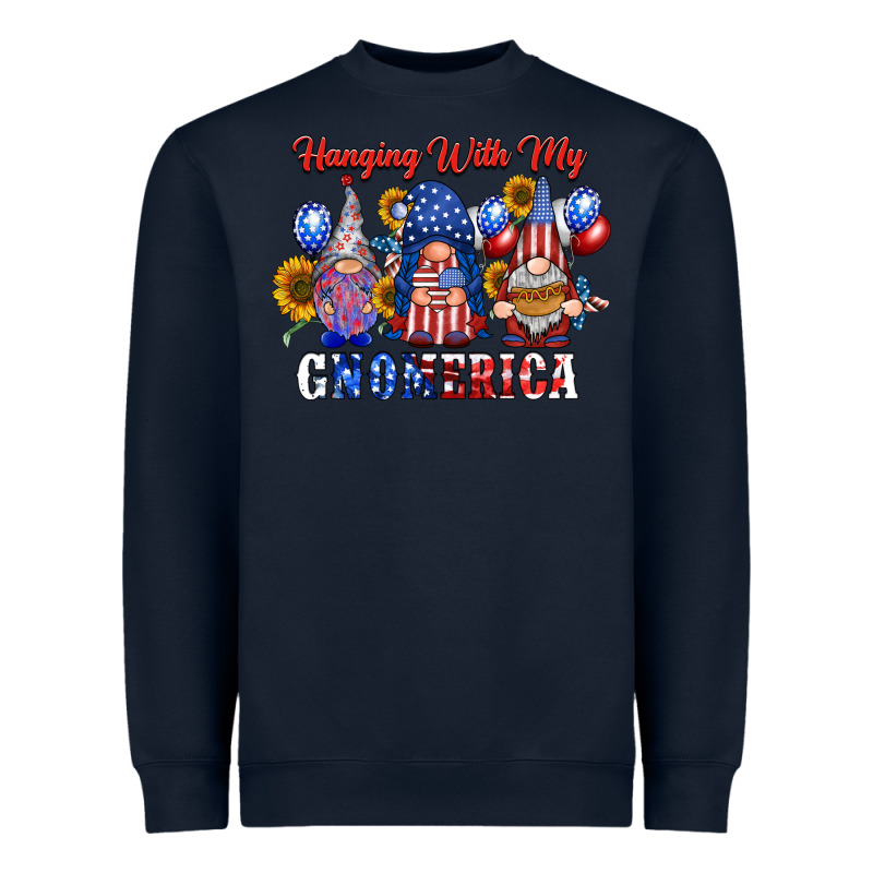 Hangin With My Gnomerica Heavyweight Sweatshirt by RacoonDesign | Teevron