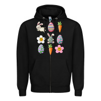 Black easter doodles Zipper Hoodie - MaliasSmallBusiness