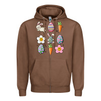 Chestnut easter doodles Zipper Hoodie - MaliasSmallBusiness