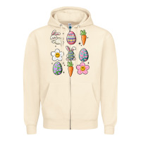 Sandshell easter doodles Zipper Hoodie - MaliasSmallBusiness