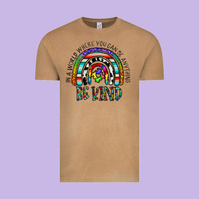 In A World Where You Can Be Anything Be Kind Vintage Tee Designed By Cowhidedigitalart
