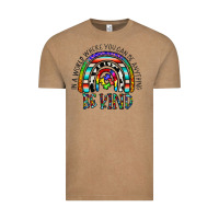Vintage Coffee in a world where you can be anything be kind Vintage Tee - CowhideDigitalArt