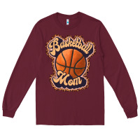 Burgundy basketball mom Long Sleeve Tee - JahusDesignShop