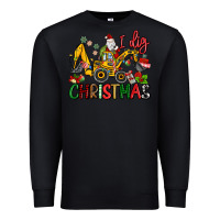 Black I Dig Christmas Premium Sweatshirt - MaliasSmallBusiness