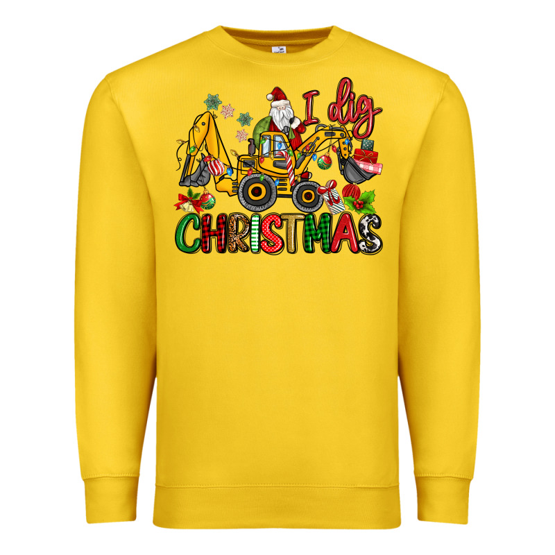 I Dig Christmas Premium Sweatshirt by MaliasSmallBusiness | Teevron