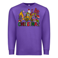 Purple I Dig Christmas Premium Sweatshirt - MaliasSmallBusiness