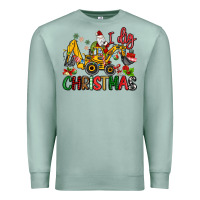 Seafoam I Dig Christmas Premium Sweatshirt - MaliasSmallBusiness