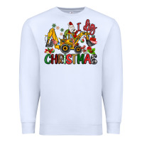 White I Dig Christmas Premium Sweatshirt - MaliasSmallBusiness