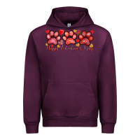 Mauve Wine Happy Valentine's Day paws Valentine's Day Urban Hoodie - HowdyJamesFarm