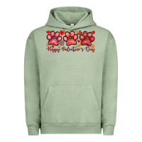 Pigment Oil Green Happy Valentine's Day paws Valentine's Day Urban Hoodie - HowdyJamesFarm