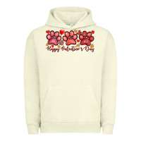 Pigment Pistachio Happy Valentine's Day paws Valentine's Day Urban Hoodie - HowdyJamesFarm