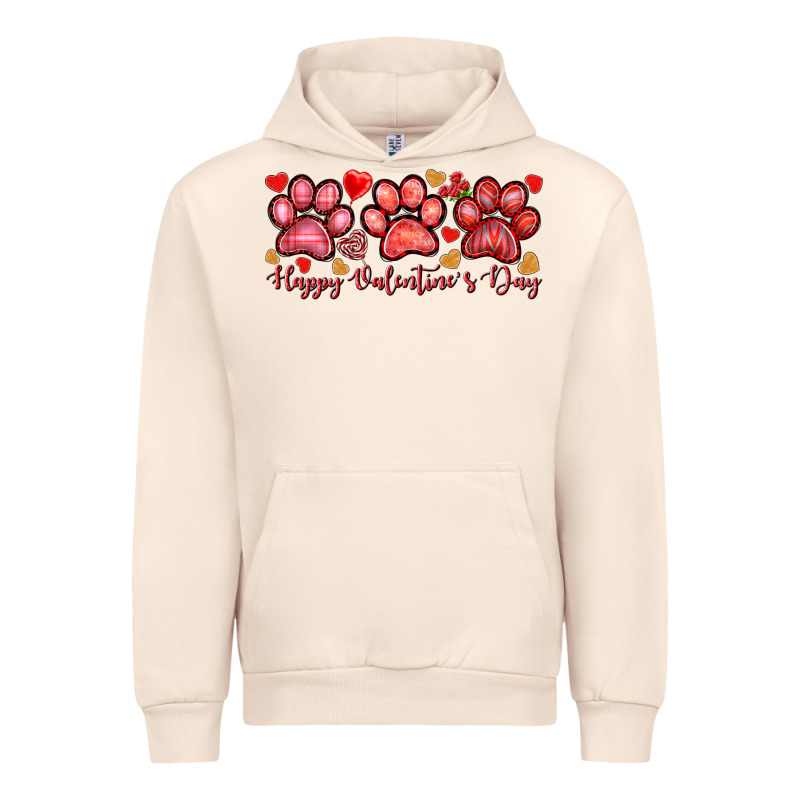 Happy Valentine's Day Paws Valentine's Day Urban Hoodie by HowdyJamesFarm | Teevron