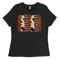 Black serape cowhide  brushstroke Ladies Tee - AdoDesignShop
