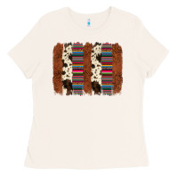 Bone serape cowhide  brushstroke Ladies Tee - AdoDesignShop