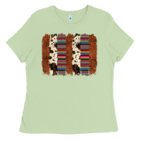 Matcha serape cowhide  brushstroke Ladies Tee - AdoDesignShop
