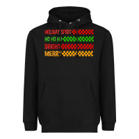 Black holiday spirit hohoho bright merry Heavyweight Hoodie - MaliasSmallBusiness