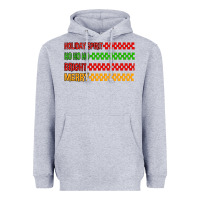 Heather Grey holiday spirit hohoho bright merry Heavyweight Hoodie - MaliasSmallBusiness