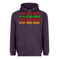 Plum holiday spirit hohoho bright merry Heavyweight Hoodie - MaliasSmallBusiness