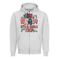 Dove Grey oh ship it's a girls trip Zipper Hoodie - MaliasSmallBusiness