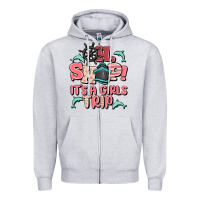 Heather Grey oh ship it's a girls trip Zipper Hoodie - MaliasSmallBusiness