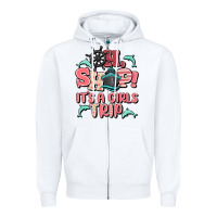 White oh ship it's a girls trip Zipper Hoodie - MaliasSmallBusiness