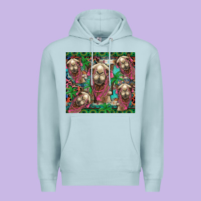 Camel Face Premium Hoodie Designed By Barkaloodesign
