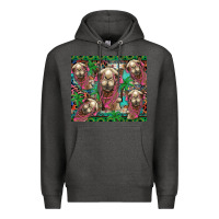 Charcoal Heather camel face Premium Hoodie - BarkalooDesign