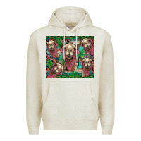 Oatmeal Heather camel face Premium Hoodie - BarkalooDesign